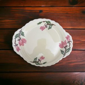 Vintage Continental Kilns Green Arbor Platter Hand Painted Cream 13-1/2”…